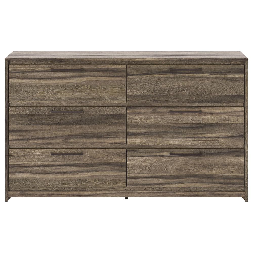 Ashley Elbrim 6-Drawer Dresser in Weathered Brown, , large