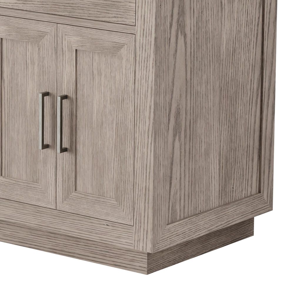 Lexora Home Abbey 60" Double Bathroom Vanity in Grey Oak with 2 cm White Cultured Marble Top and Rectangular Sinks, , large