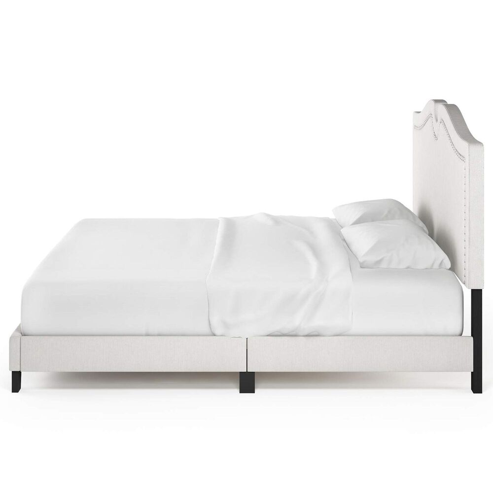 HOMLUX Davina King Platform Bed Frame in Gray, , large