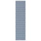 Safavieh Martha Stewart Cotton MSR405 2" x 8" Blue and Grey Runner, , large
