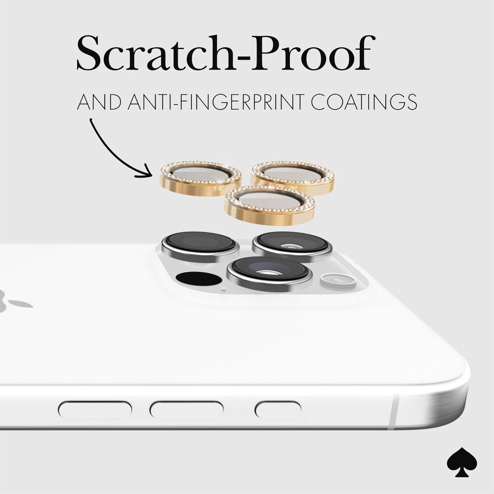Kate Spade Aluminum Ring Lens Protector for iPhone 16 Pro / iPhone16 Pro Max in Stone, , large
