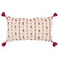 Rizzy Home Geometric 14" x 26" Down Filled Pillow in Natural and Red, , large