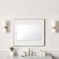 James Martin Vanities Le Soleil 36" Rectangular Mirror in Matte White and Gold, , large