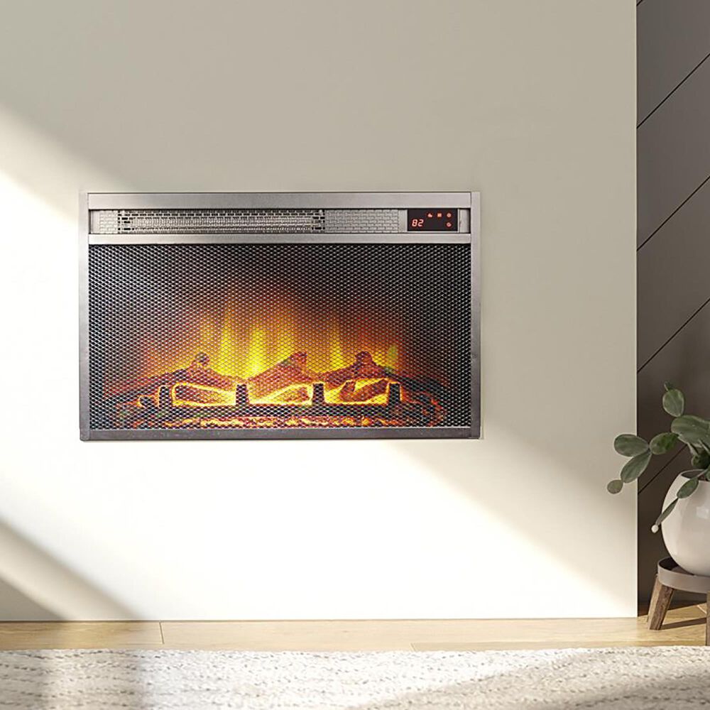 DHP 23&quot; x 14&quot; Electric Fireplace in Black, , large