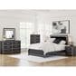 Ashley Zuraleus Queen Upholstered Panel Bed in Matte Black and Chrome, , large