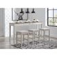 Signature Design by Ashley Skempton 4-Piece Counter Height Table Set in Beige, , large