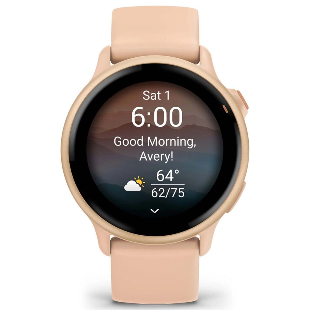 Garmin Vivoactive 6 Smartwatch 42mm Pink Dawn Aluminum Case with Pink Dawn Band, , large
