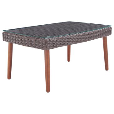 Timberlake Athens 17" Coffee Table in Chocolate Brown and Dark Brown - Table Only, , large