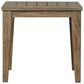 Lloyd Flanders Wildwood Teak End Table in Heather Gray, , large