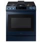 Samsung Bespoke Smart Slide-in Gas Range 6.0 cu. ft. w/ Smart Dial, Air Fry & Wi-Fi in Navy Steel, , large