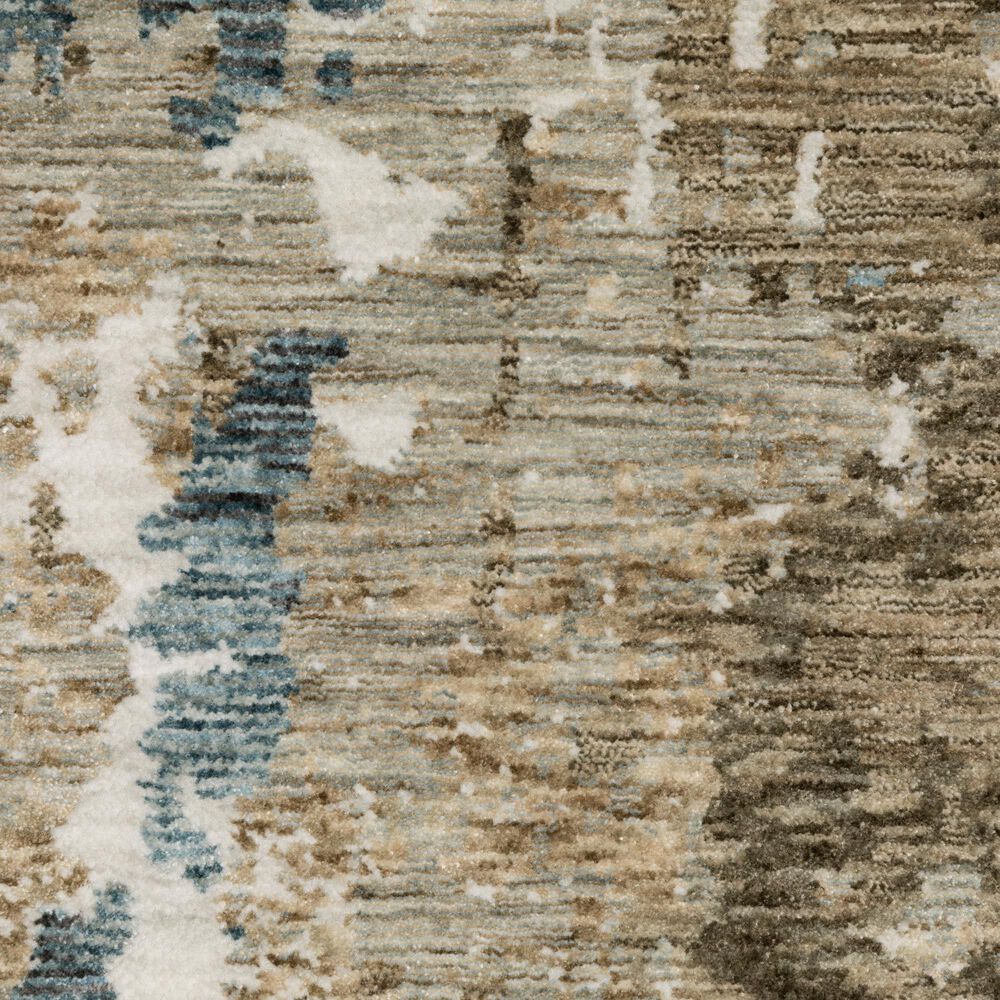 Oriental Weavers Echo Abstract Beige and Blue 6&#39;7&quot; x 9&#39;6&quot; Area Rug, , large