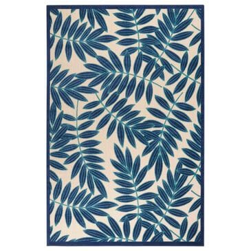 Nourison Aloha Floral 9"6" x 13" Navy Indoor/Outdoor Area Rug, , large