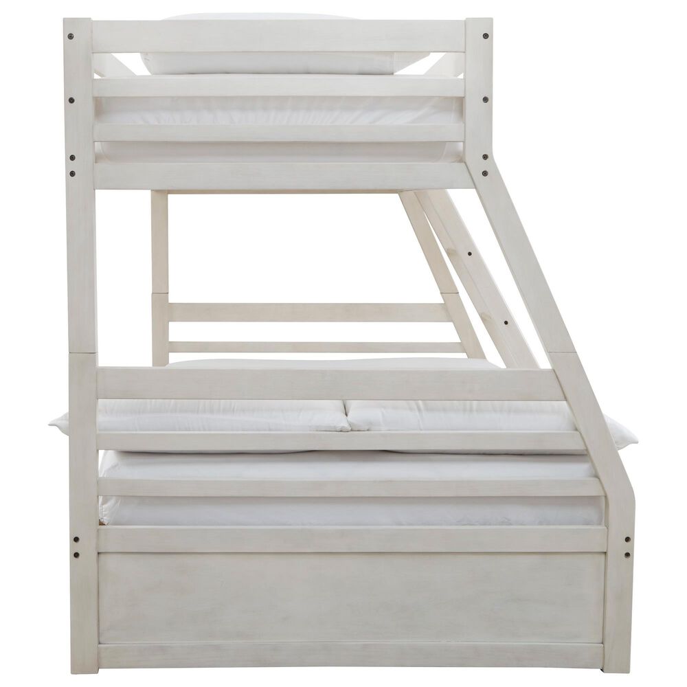 Ashley Robbinsdale Twin over Full Bunk Bed with Storage in Antique White, , large
