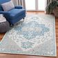 Safavieh Micro-Loop MLP213M 9" x 12" Ivory and Blue Area Rug, , large