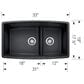 Blanco Performa Medium 1-3/4 Low Divide Double Bowl Kitchen Sink in Volcano Gray, , large