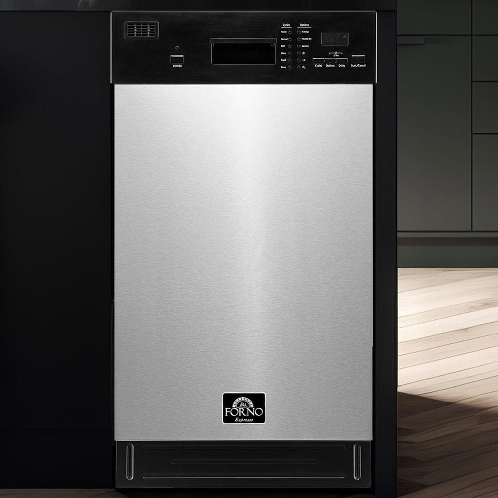 Forno Polo 18" Built-In Dishwasher with 8 Place Settings in Stainless Steel, , large