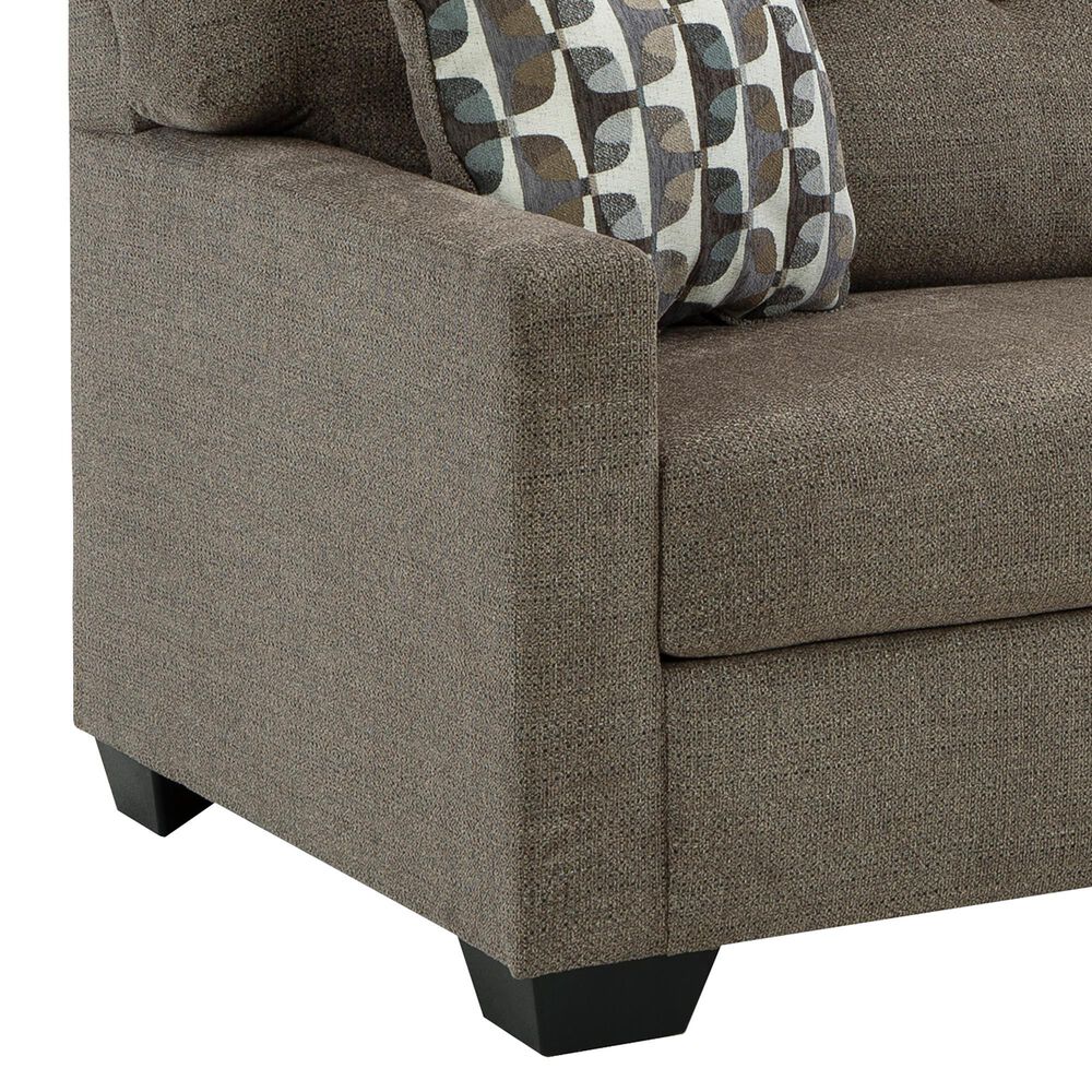 Ashley Mahoney Stationary Sofa and Loveseat Set in Chocolate, , large