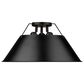 Golden Lighting Orwell 3-Light Flush Mount in Matte Black, , large