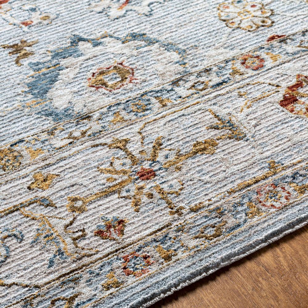 Surya Reina REN-2306 Light Gray, Cream, Denim, Rust, Mustard and Olive 5' x 7'5" Area Rug, , large