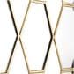 Maple and Jade Metal Geometric Wall Mirror with Diamond and Hexagon Shaped Mirrors in Gold, , large