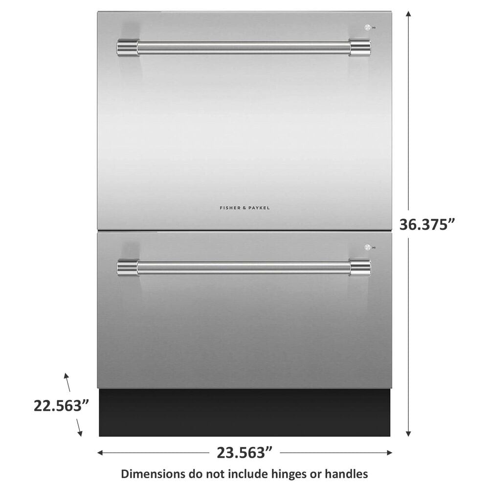 Fisher &amp; Paykel 24" Professional Built-In Double Drawer Dishwasher in Stainless Steel, , large