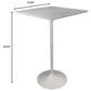 Leisuremod LeisureMod Verve Collection Modern Bar Height Table White Base with 27 Square Marbleized White Laminated  Top, , large