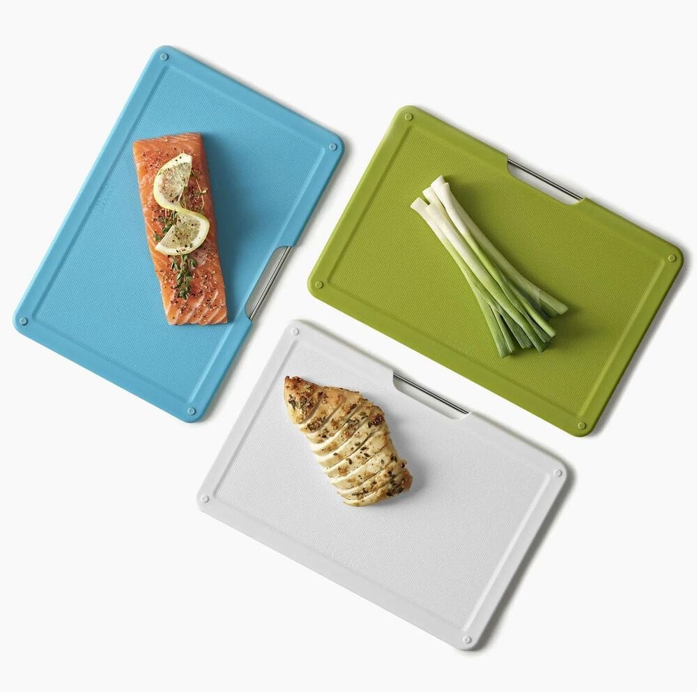 Joseph Joseph Folio Slim 3-Piece 7.9&quot; x 11.9&quot; Large Under-Shelf Chopping Board Set in Multicolor, , large