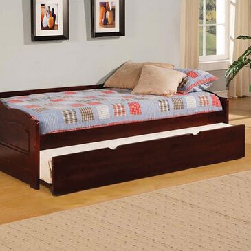 Furniture of America Sunset Daybed with Trundle in Cherry, , large