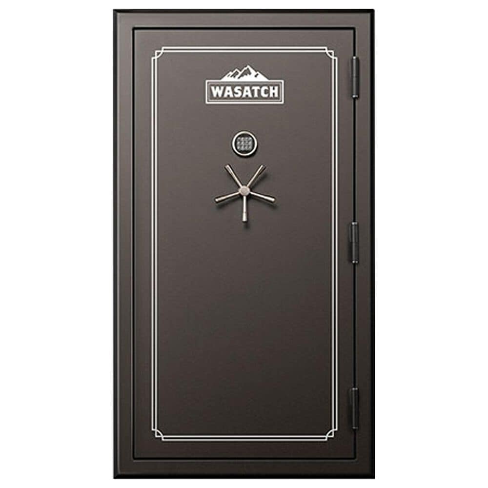 Wasatch 64-Gun Fireproof and Waterproof Safe with Electronic Lock in Dark Bronze, , large