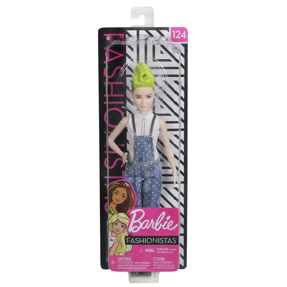 Barbie Fashionista Doll with Green Hair Swirl, , large