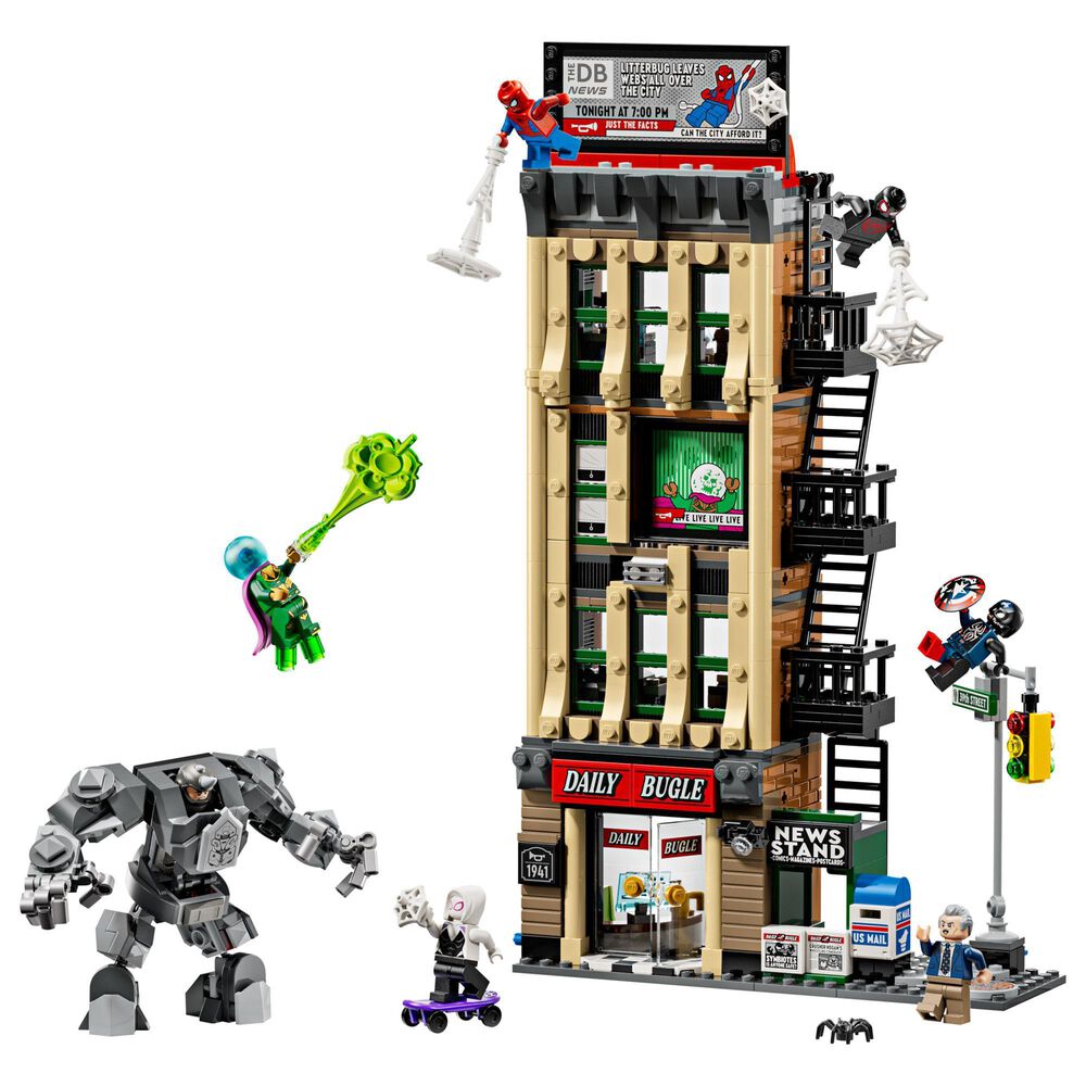 LEGO Marvel Spider-Man vs. Mysterio - The Daily Bugle Building Set, , large
