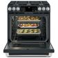 Cafe 30" Slide-In Convection Gas Range with Storage Drawer in Matte Black, , large