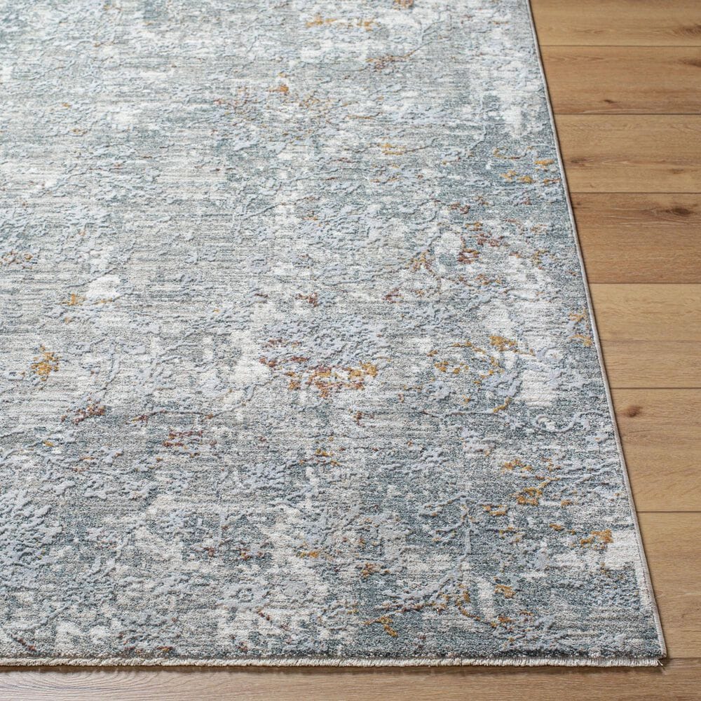 Surya Dresden DRE-2319 Medium Gray, Gray, White, Light Slate, Mustard and Rust 7'10" x 10'2" Area Rug, , large
