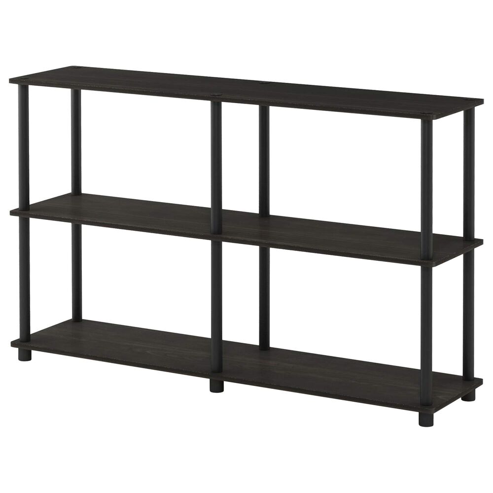 HOMLUX Turn-N-Tube 3-Tier Double Size Storage Display Rack in Espresso and Black, , large
