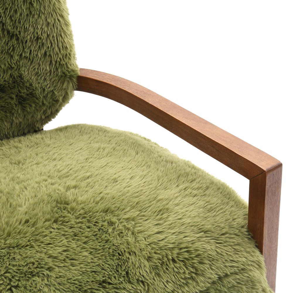 Furniture of America Lumir Long-Haired Accent Chair in Green, , large