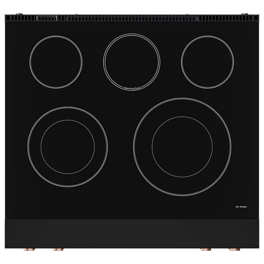 Thor Kitchen Gordon Ramsay 4.55 Cu. Ft. 30&quot; Professional Electric Range with Rose Gold Handle Kit in Black, , large