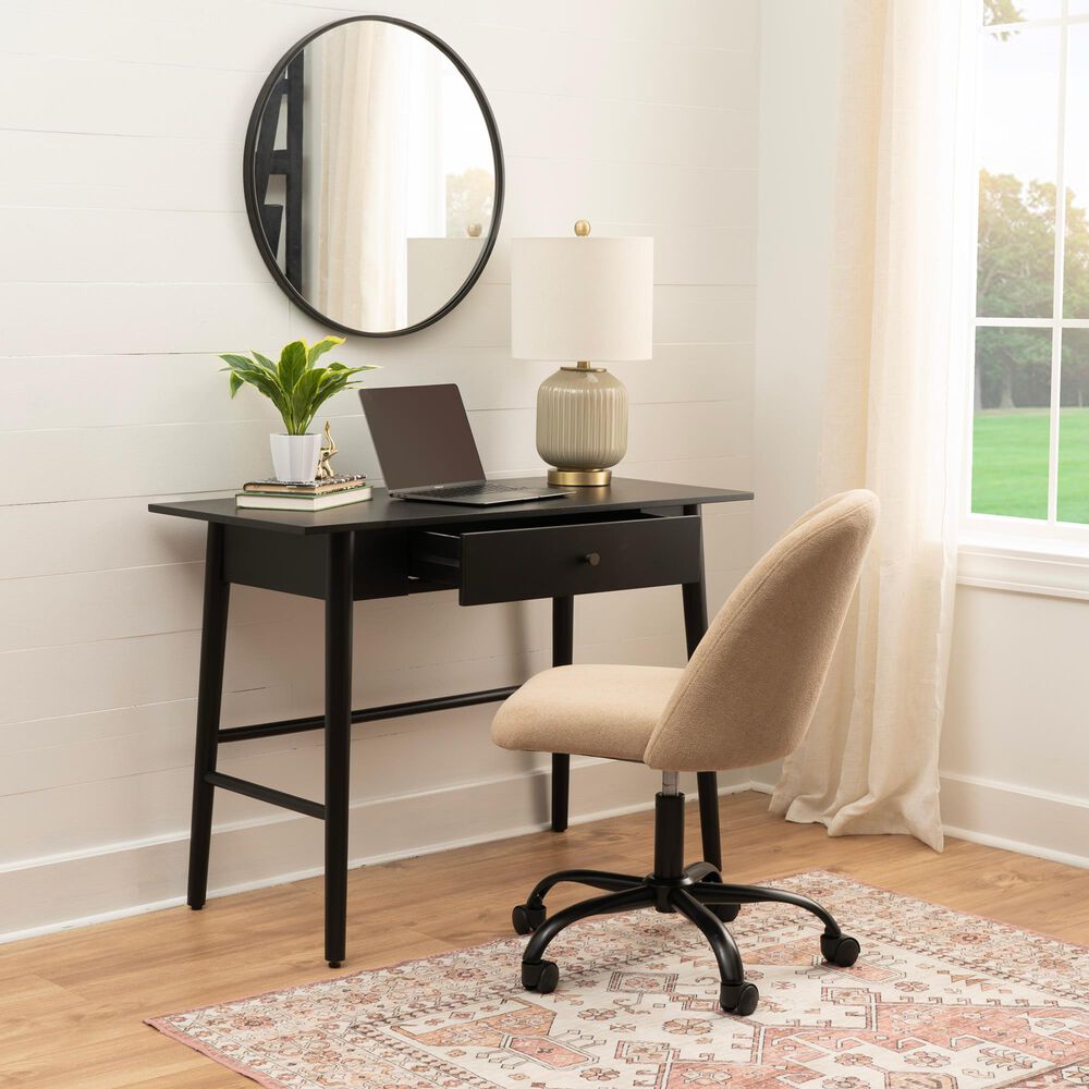 Linon Home Decor Charlotte Writing Desk in Black, , large