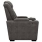 Signature Design by Ashley HyllMont Power Recliner with Power Headrest in Gray, , large