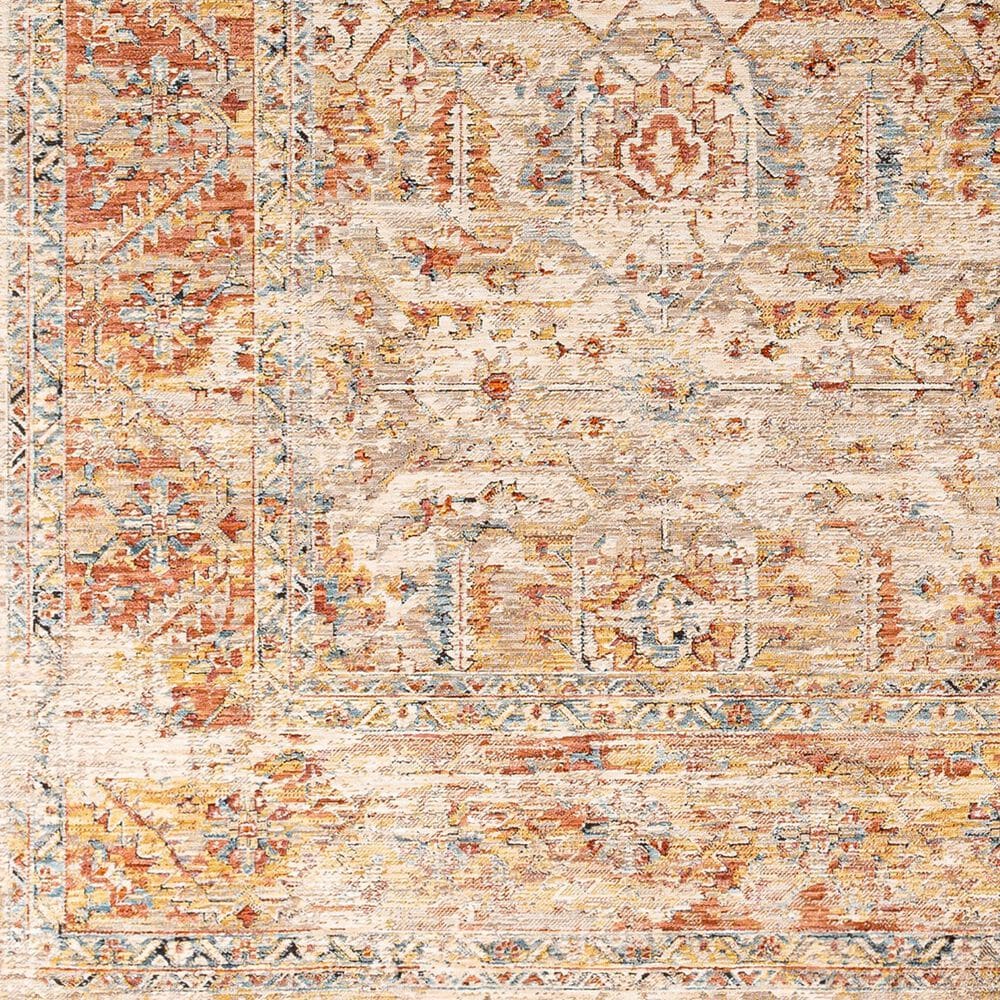 Surya Aspendos 2&#39; x 2&#39;11&quot; Dusty Pink, Rust, Burgandy, Wheat, Taupe, Gray, Charcoal, Denim, Black and Cream Area Rug, , large