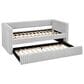 Crown Mark Hailey Daybed with Trundle in Light Grey, , large