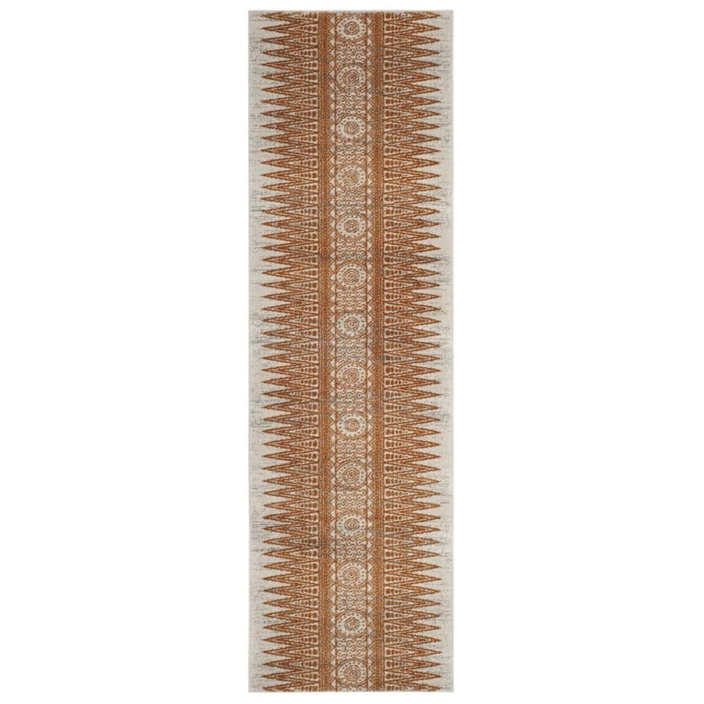 Safavieh Evoke EVK226S 2"3" x 11" Ivory and Orange Runner, , large