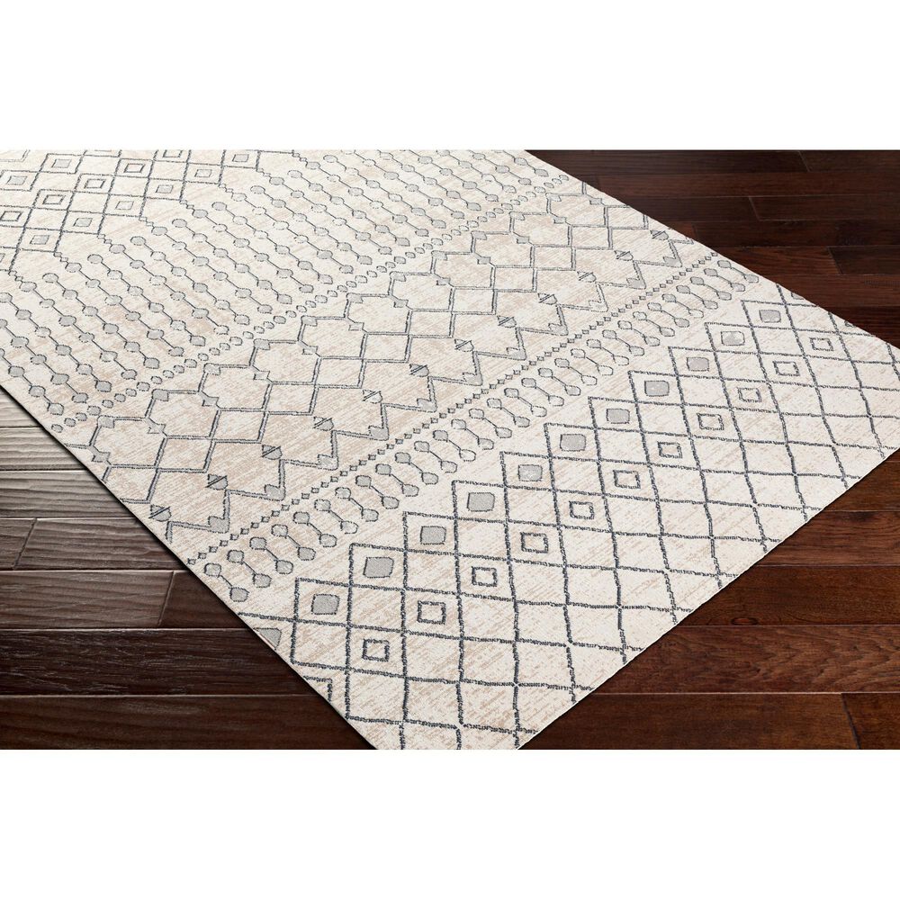 Surya Lavadora 5&#39;3&quot; x 7&#39; Ink Blue, Gray, Light Beige and Light Gray Area Rug, , large