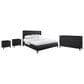 Sterling Timber Elure King Waterfall Panel Bed with Dresser and 2 Nightstands in Peppercorn, , large