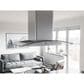 Zephyr Milano 36" Island Range Hood in Stainless Steel and Glass, , large