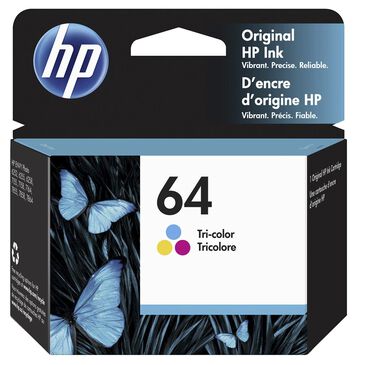 HP 64 Tri-Color Ink Cartridge, , large