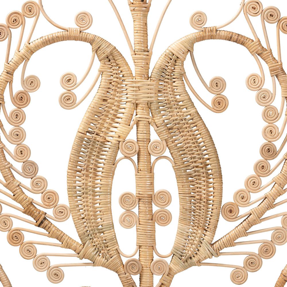 Baxton Studio Caelinus Queen Standalone Headboard in Natural Brown, , large