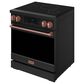 Thor Kitchen Gordon Ramsay 4.8 Cu. Ft. Professional Induction Range with Rose Gold Handle Kit in Black, , large