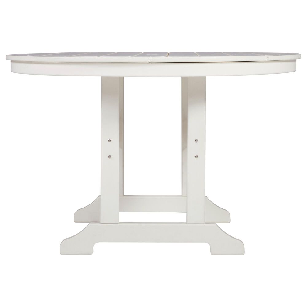 Ashley Crescent Luxe Round Dining Table in White, , large