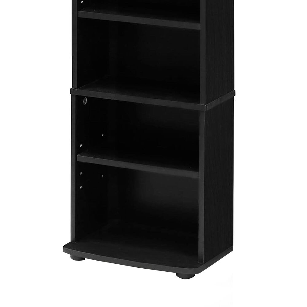 HOMLUX 8-Tier Multimedia Storage Tower with Adjustable Shelves in Espresso, , large