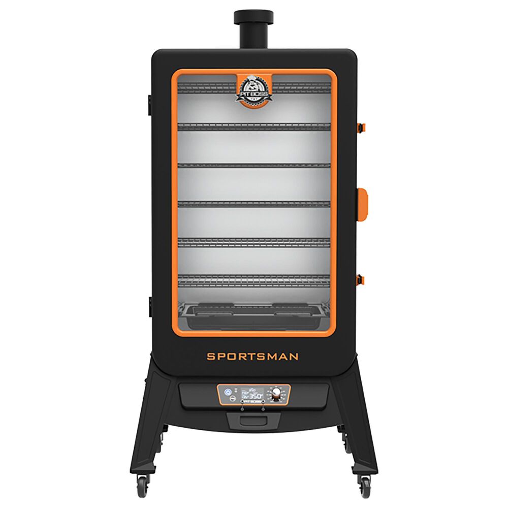 Pit Boss Sportsman 7-Series Wood Pellet Vertical Smoker in Black and Orange, , large